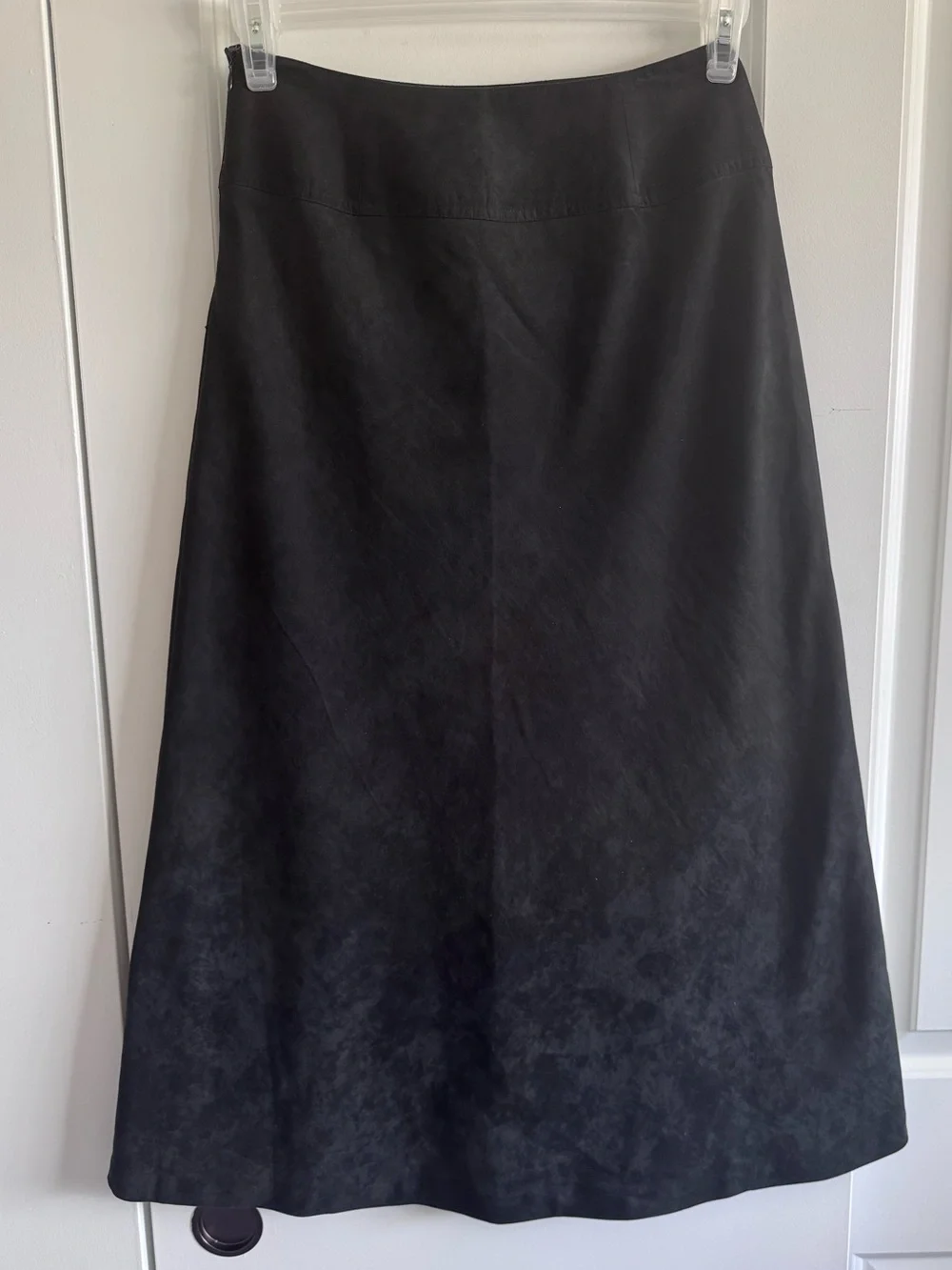 Relativity Black A-Line faux suede Midi Skirt